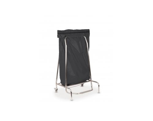 Porte sac poubelle inox 110L