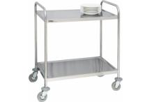 Chariot en inox 2 plateaux