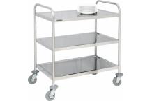 Chariot en inox 3 plateaux
