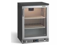 Congélateur 1 porte vitrée non réversible, charnière à droite version inox