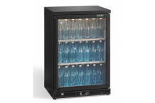 Vitrine de présentation 1 porte vitrée ferrure à droite version anthracite MODELE HAUT