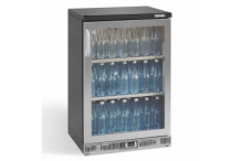 Vitrine de présentation 1 porte vitrée ferrure à droite version Inox MODELE HAUT