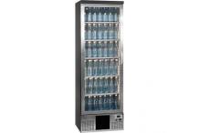 Vitrine haute 1 porte vitrée ferrure à gauche Inox